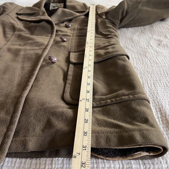 Vintage Woolrich Coat Mens 36 Brown Wool Sherpa Lined Heavy Outdoors Jacket 70s - Picture 9 of 12